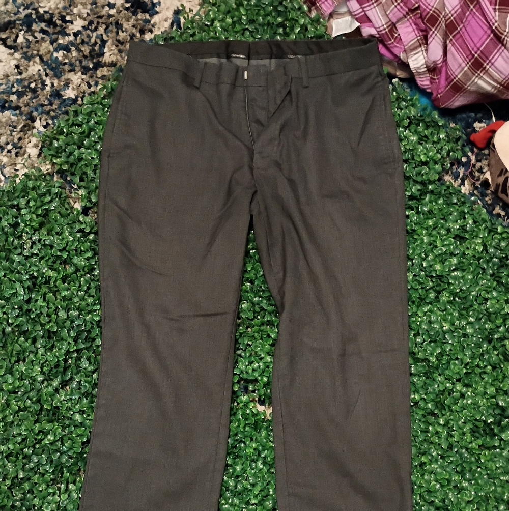 Calvin Klein Men's Charcoal Chinos
